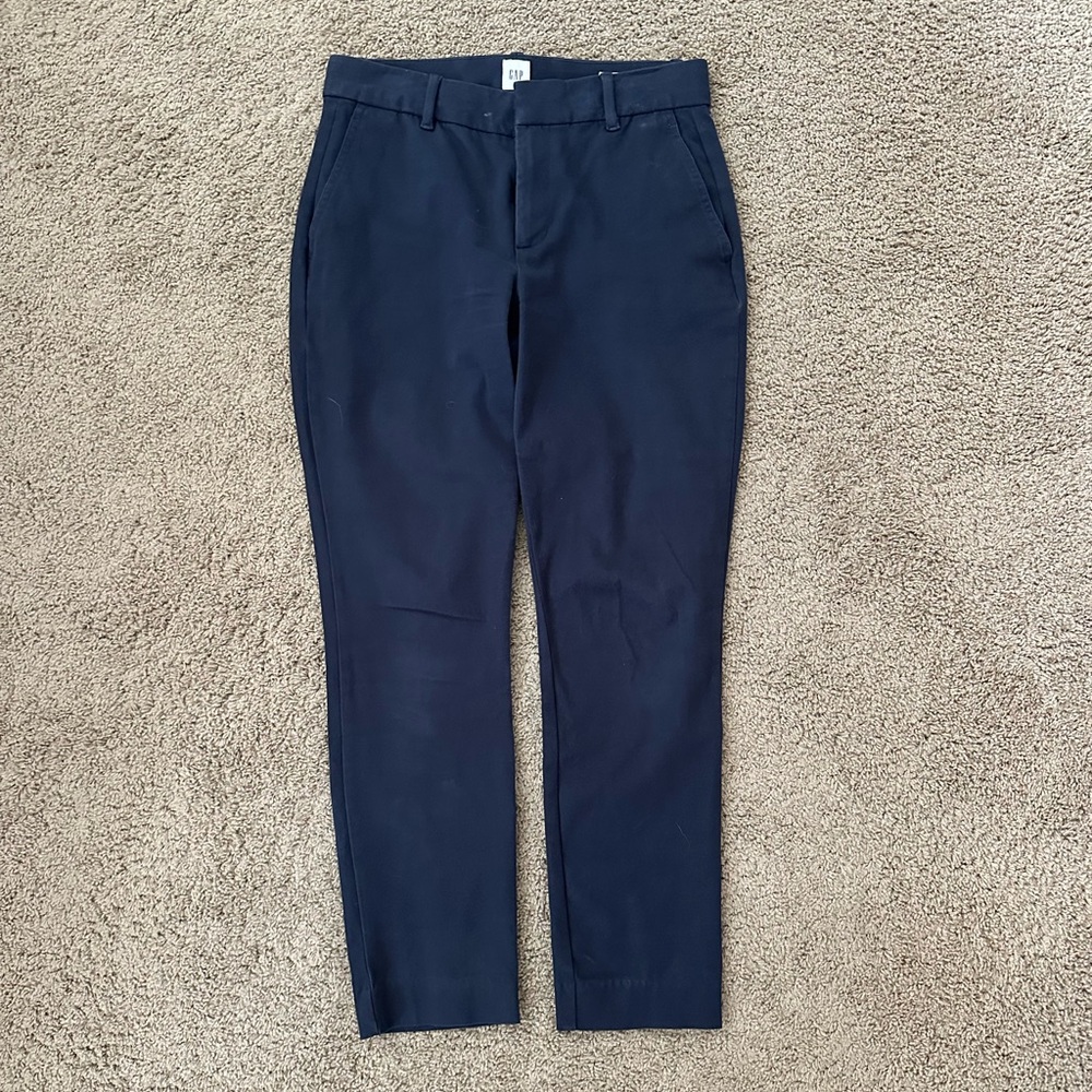 Gap signature skinny ankle dress pants size 6 navy blue